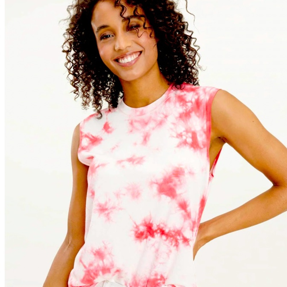 Pink Splendid Ripple Reverse Tie Dye Tank